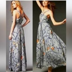 Anthropologie Leifsdottir Serpent Silk Lightweight Maxi Dress Size 6